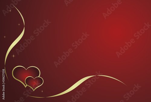 red valentine card