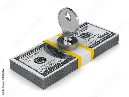 key on pack of dollars. Iso...