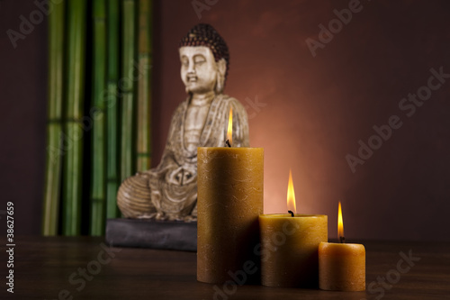Buddha with candle