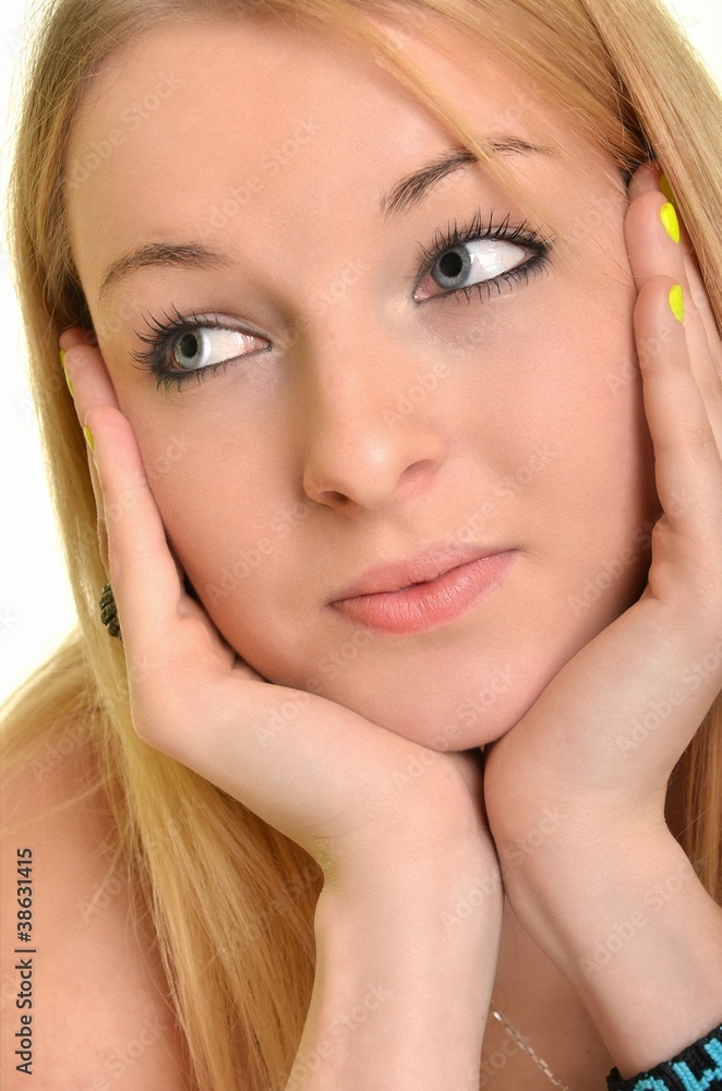 blonde isolé blonde isolé