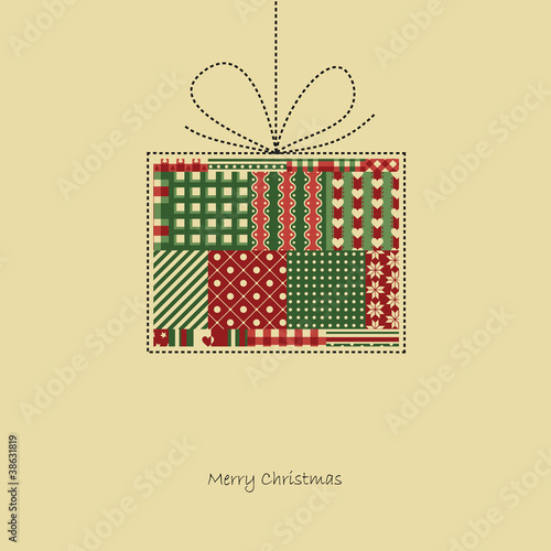 gift - christmas card vector