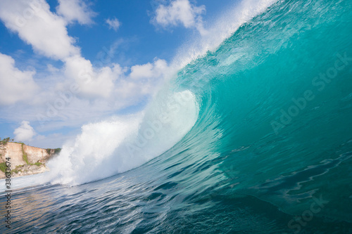 Blue Ocean Wave, View from in the Water