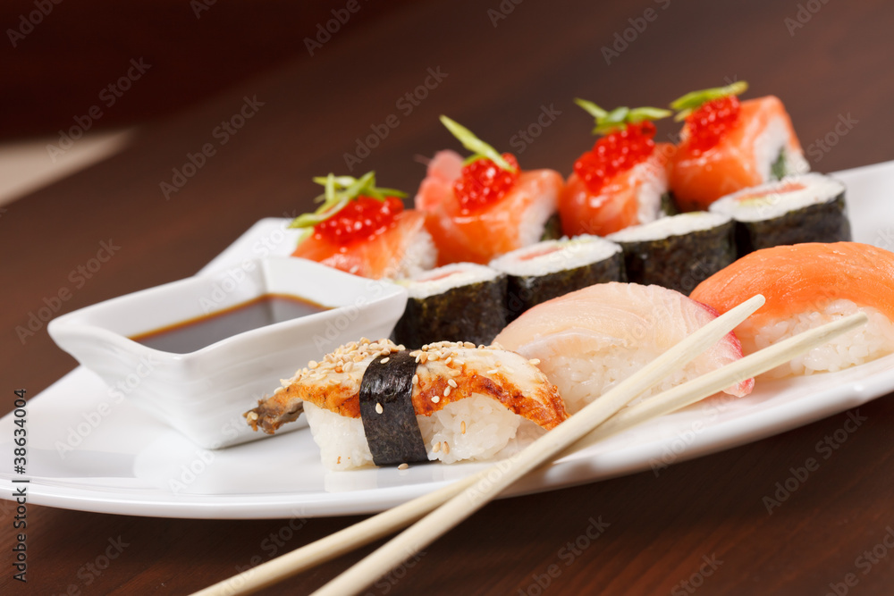 sushi on the plate sushi on the plate