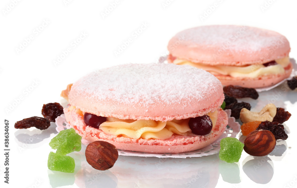 Two cakes isolated on white Two cakes isolated on white