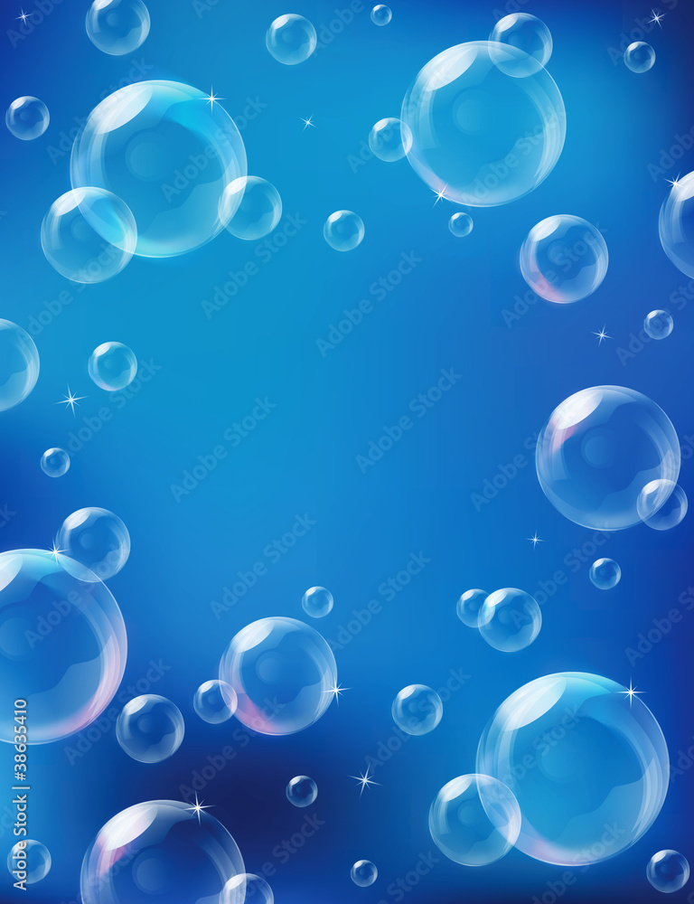 Blue Background with bubbles