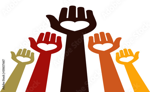 Reaching out for love vector.