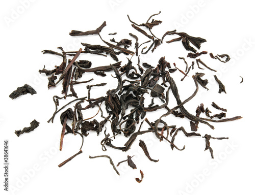 Black tea loose dried tea leaves