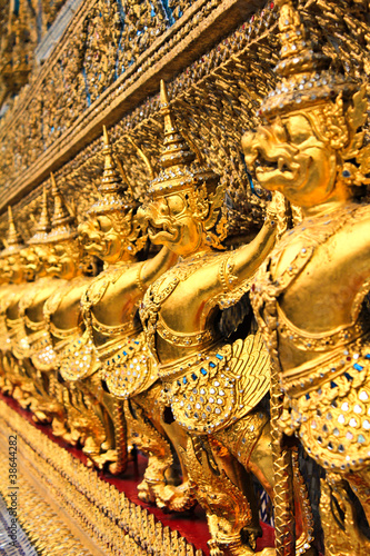 The Garuda at the Emerald Buddha Temple in Bangkok  Thailand.