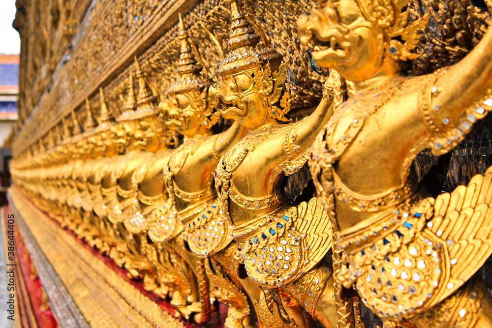 The Garuda at the Emerald Buddha Temple in Bangkok, Thailand.