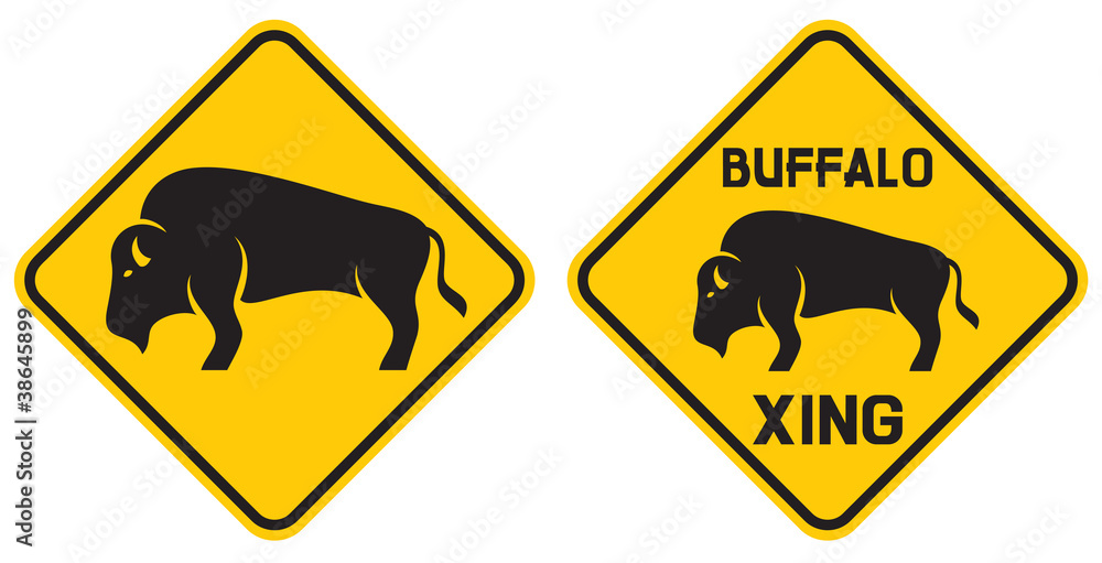 Bison - Buffalo sign Bison - Buffalo sign