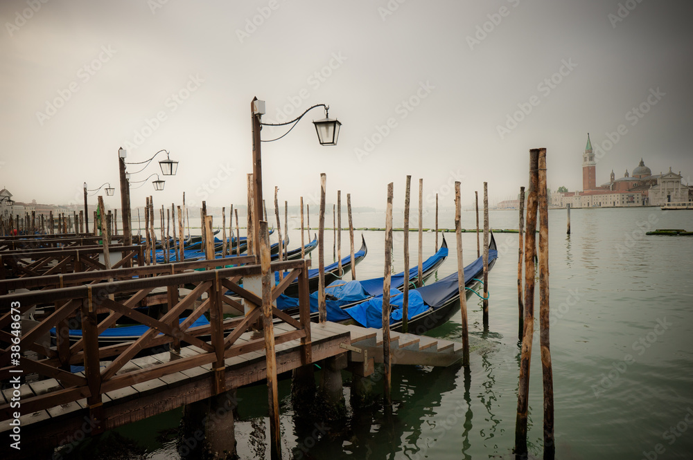 Gondolas at Grand Canal, Venice, Italy