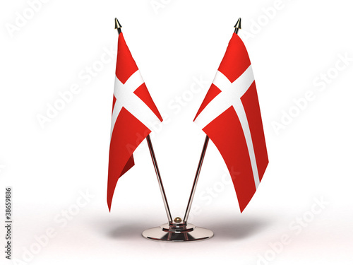 Miniature Flag of Denmark (Isolated)