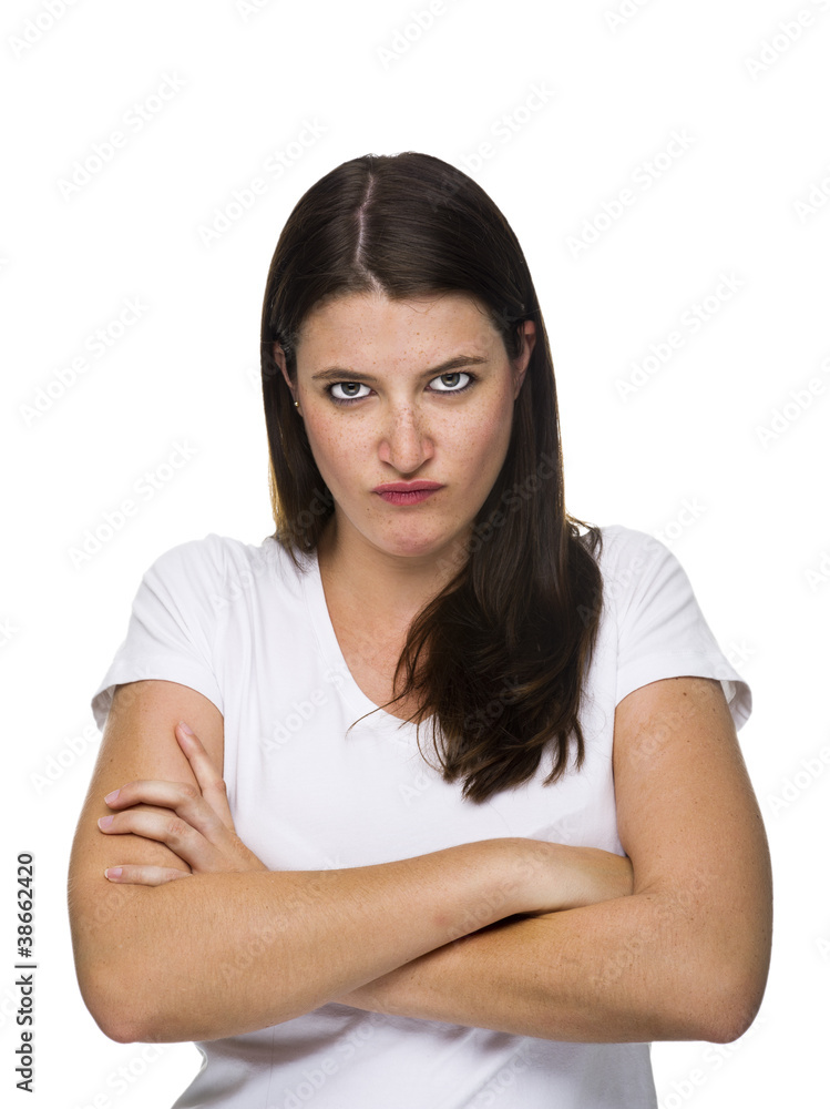 Junge Frau ist verärgert Junge Frau ist verärgert