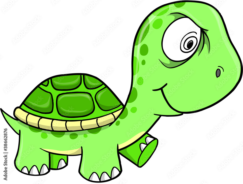 Toxic Crazy Green Turtle Vector Illustration Art Toxic Crazy Green Turtle Vector Illustration Art