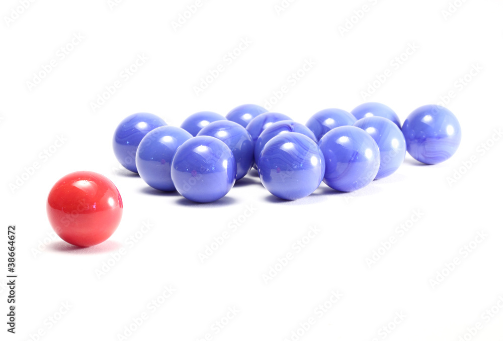 single red ball and blue balls single red ball and blue balls