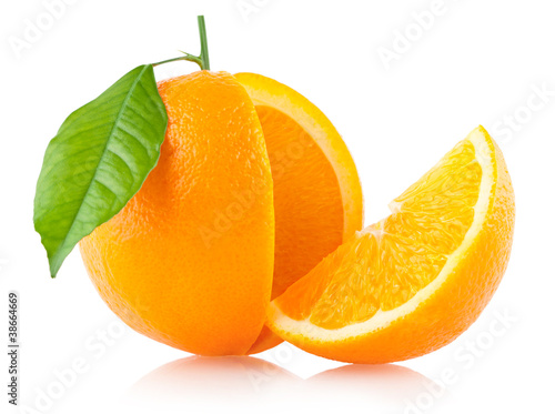 фотографія orange with a slice