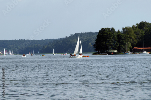 Yacht on Mikolajki Lake