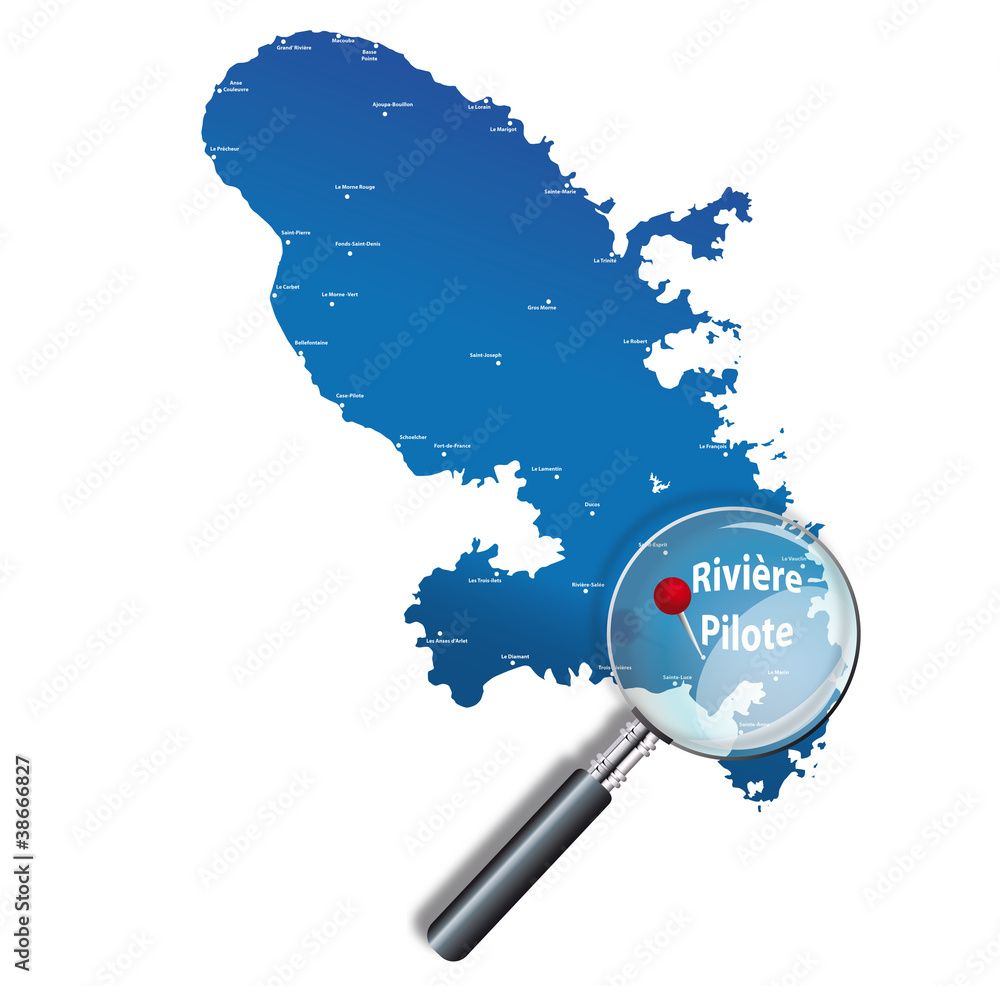 RivièrePilote Carte de la Martinique Stock Illustration Adobe Stock