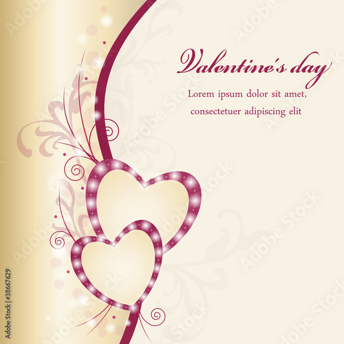 Sfondo con cuori e ghirigori - san valentino