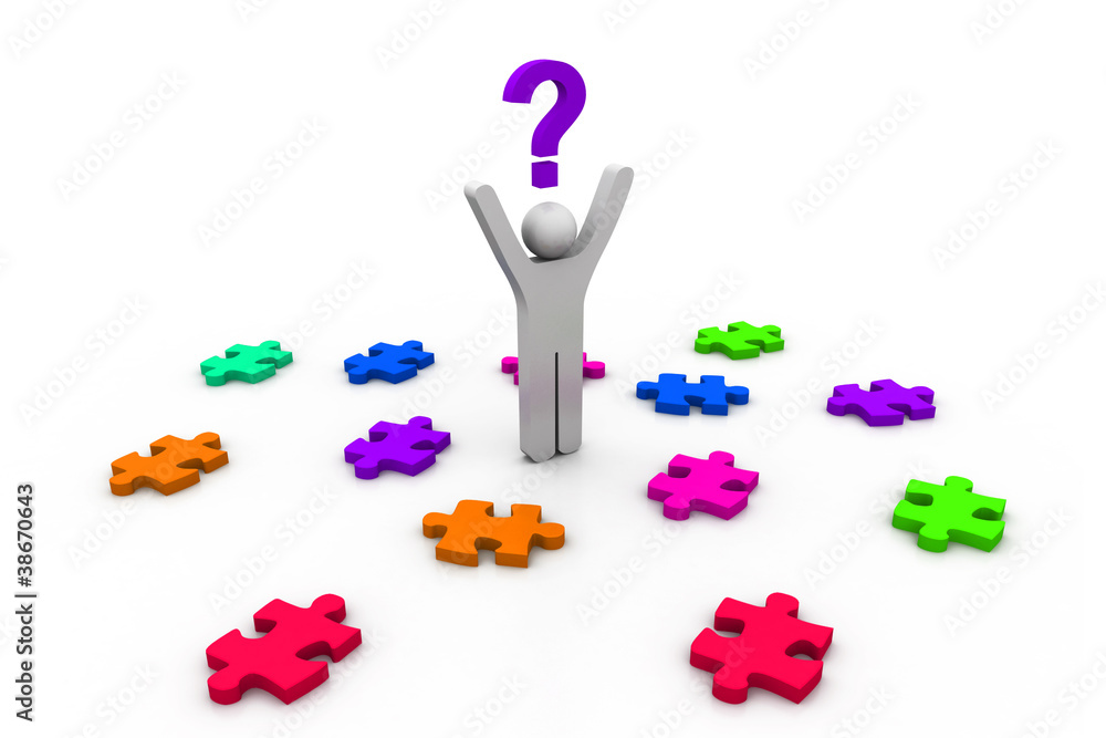 Obraz premium Confused with questions