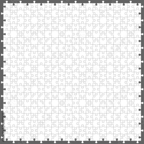 Vector jigsaw puzzle with 200 pieces