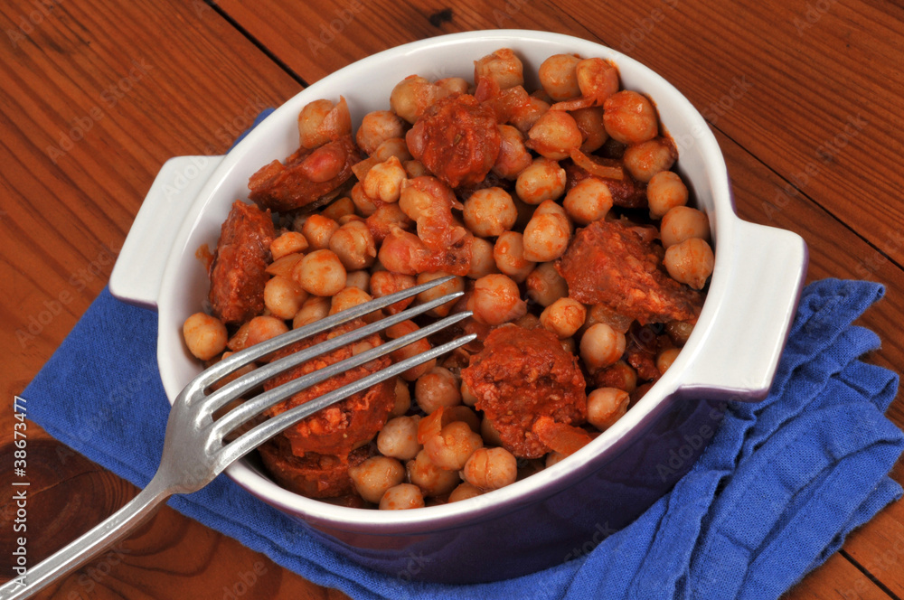 Potée de pois chiches au chorizo Potée de pois chiches au chorizo