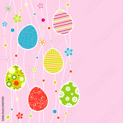 Template egg greeting card, vector