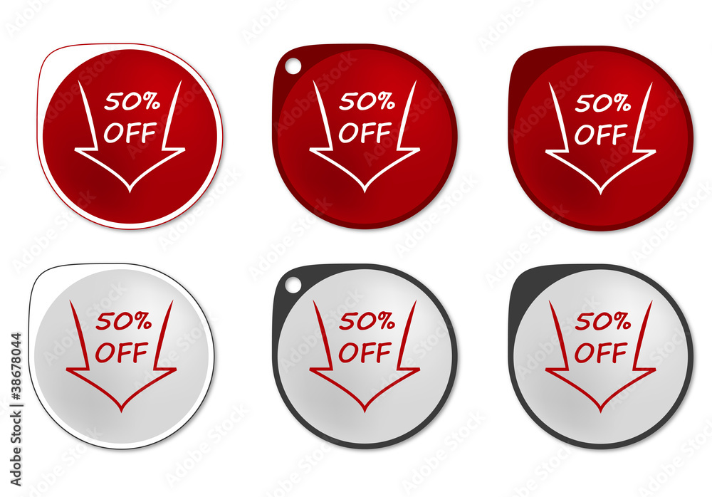 Discount round sticker Discount round sticker