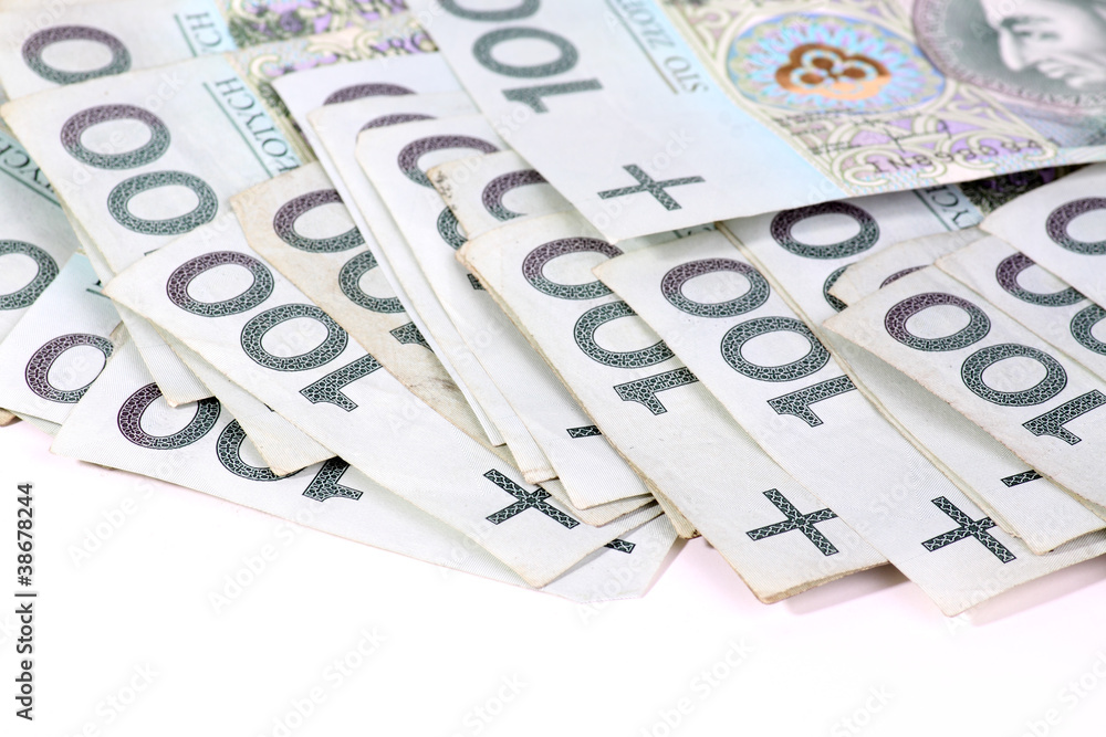 Polish money background Polish money background