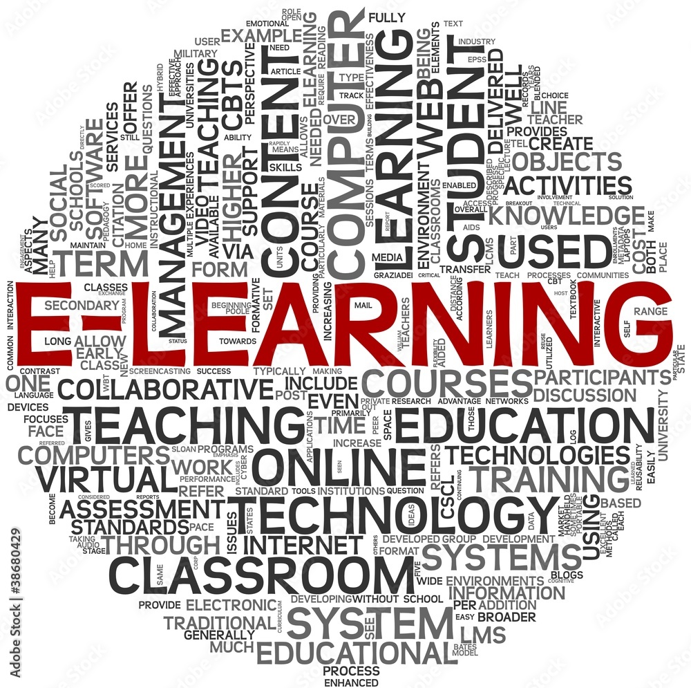 E-learning concept in tag cloud