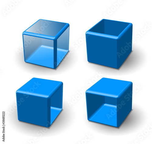 Set of 3d cube