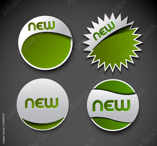 Design of advertisement labels stickers