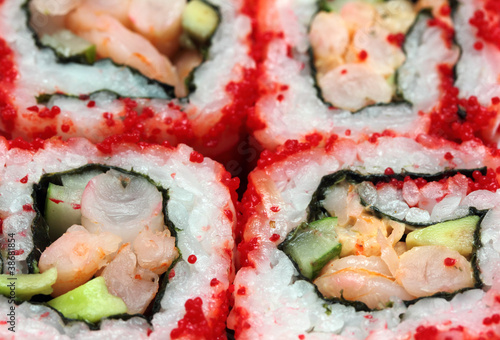 rolls and sushi macro