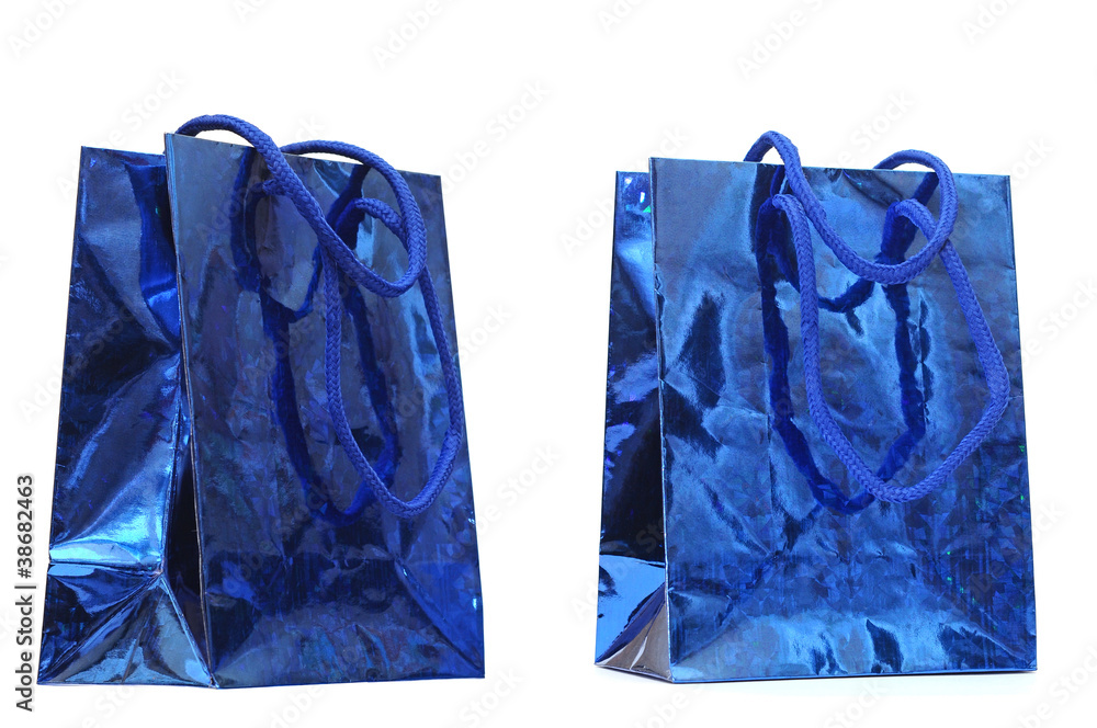Shopping bags on a white background