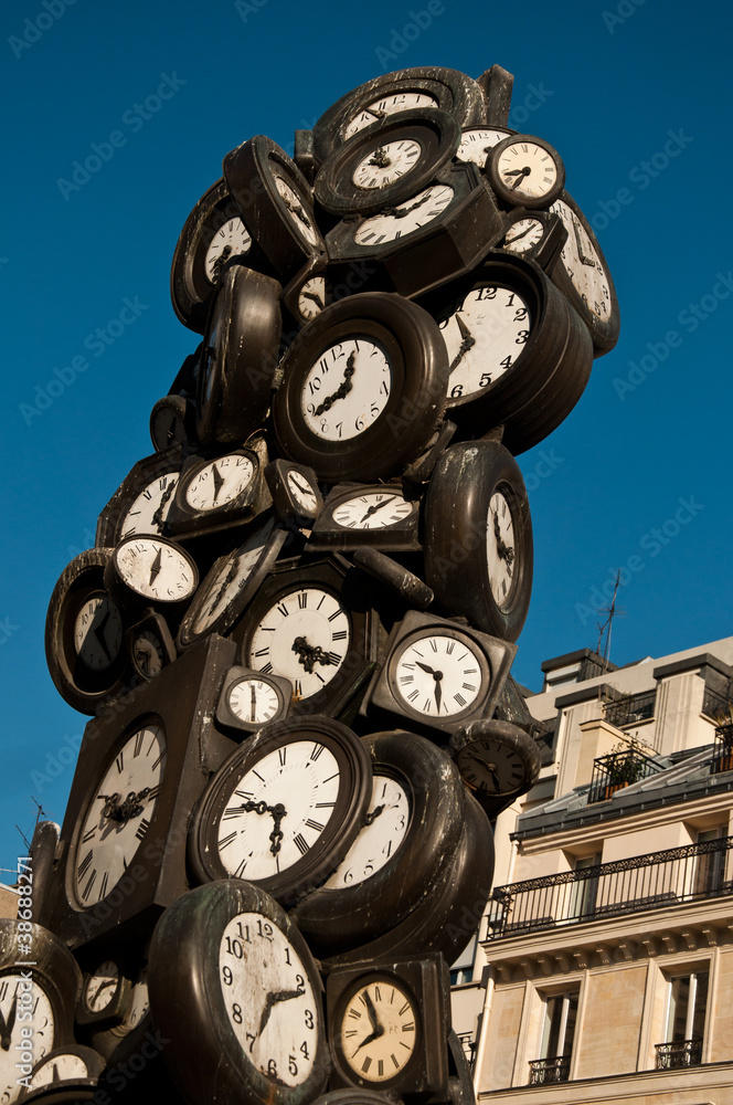 Naklejka premium horloges gare st Lazare à Paris