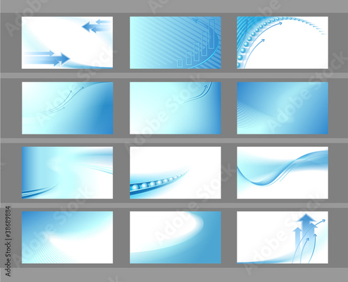 12 business cards set