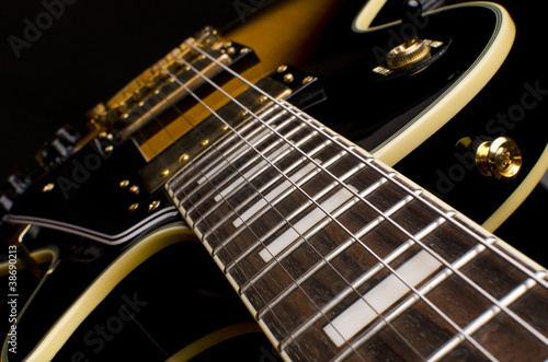Electric guitar close up photo