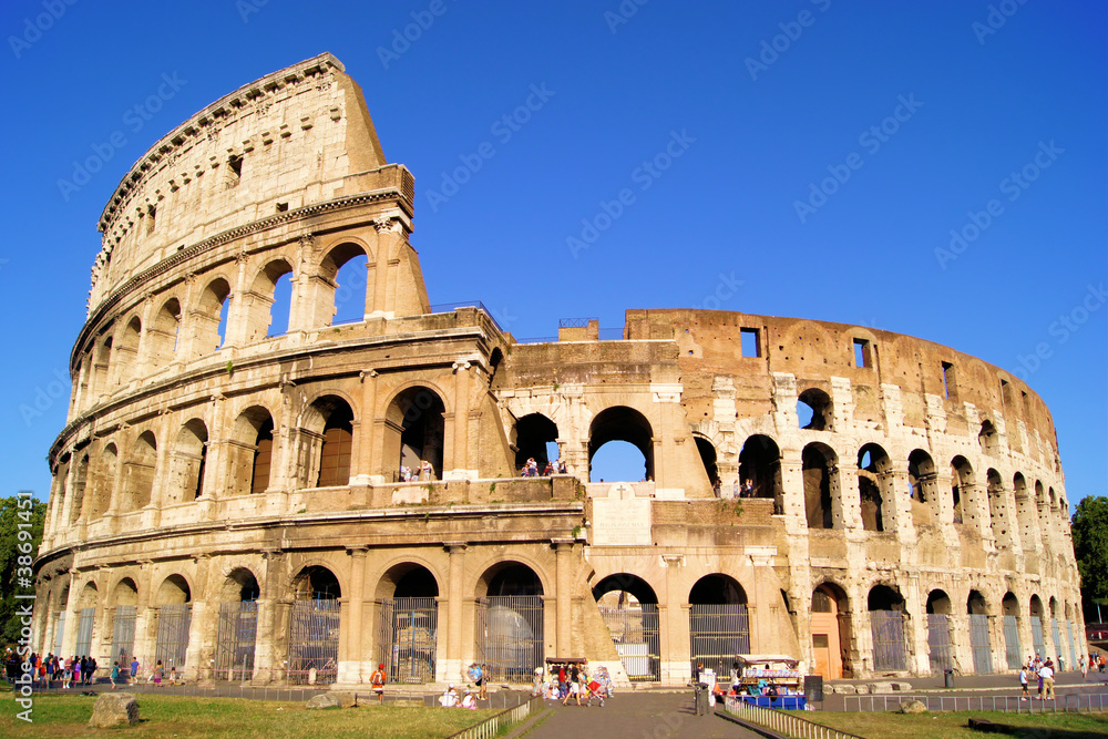The iconic ancient Colosseum of Rome
