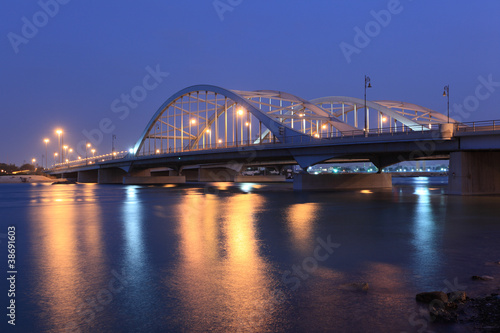 Al Maqtaa bridge in Abu Dhabi, United Arab Emirates