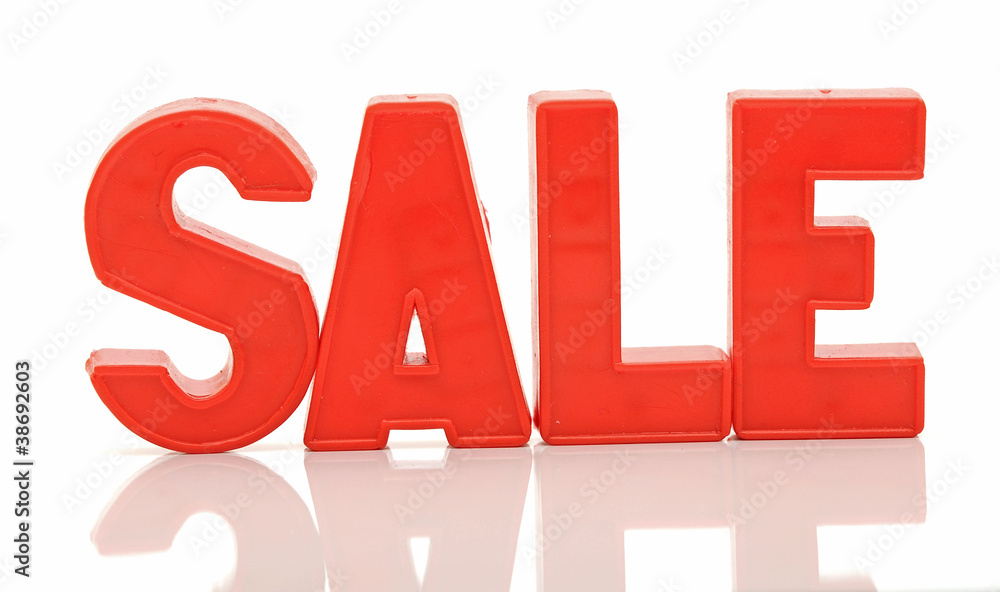 word sale on white background word sale on white background