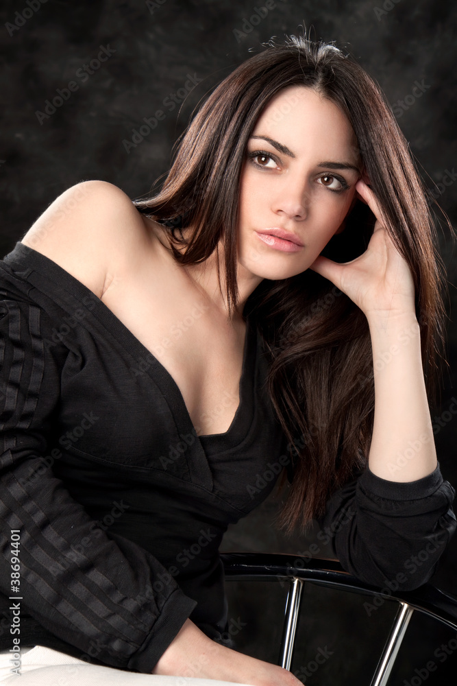 Fototapeta premium Beautiful sensual woman posing