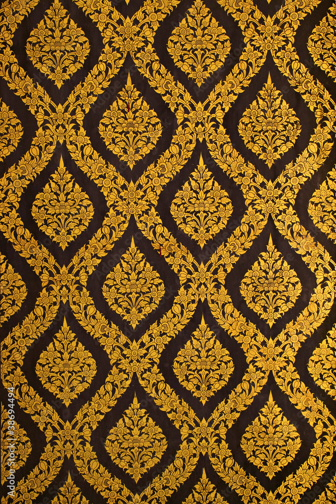 graphic pattern in traditional Thai style  in the temple