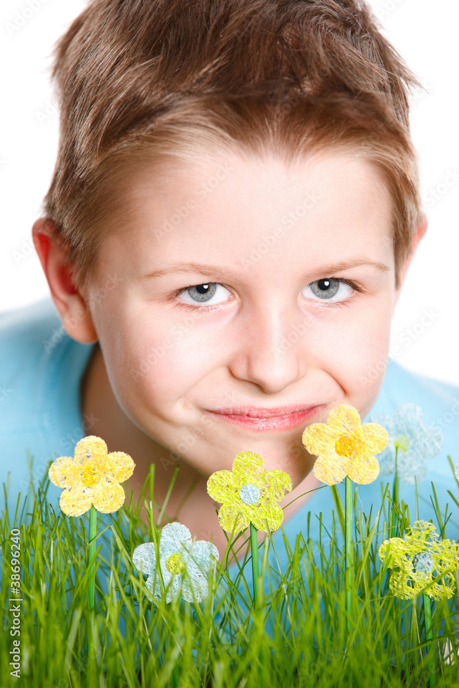 Spring portrait of little boy Spring portrait of little boy