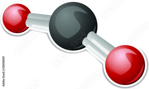 CO2 Carbon Dioxide molecule