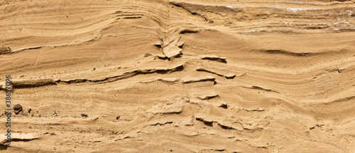 volcanic stone formation with blue sky at el Golfo, Lanzarote