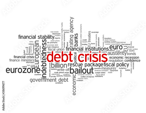 DEBT CRISIS Tag Cloud (eurozone euro fiscal recession europe)