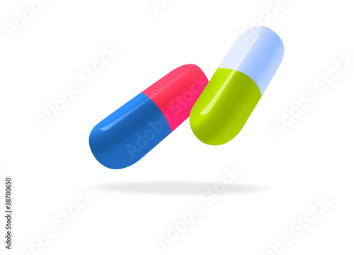 Prescription drugs isolated on white