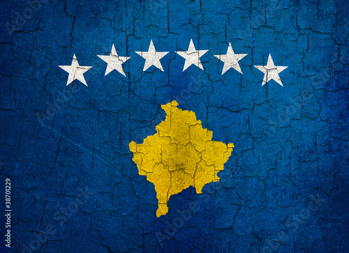 Grunge Kosovo flag