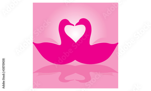 Heart swan