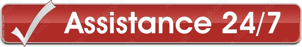 Obraz premium bouton assistance 24/7